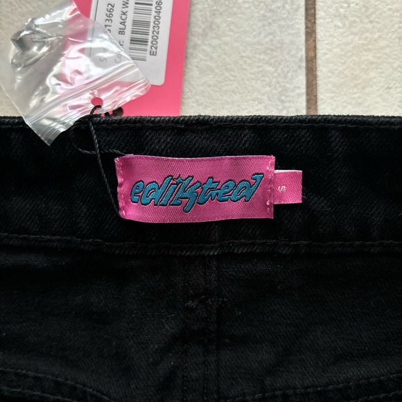 Edikted Jet Black Mini Skirt - Picture 3 of 3